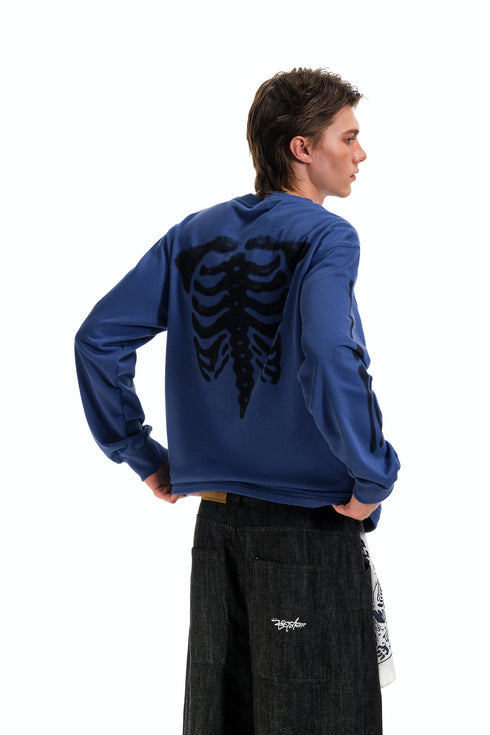 BEASTER Ghost Face Fun Print Casual Sweatshirt